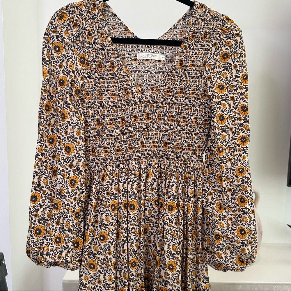 🛑SOLD🛑Christy Dawn The Aimee Dress in Golden Sunflower  Size XS/S - Picture 6 of 16